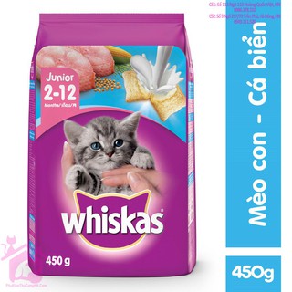 Thức ăn cho mèo con vị sữa và cá biển dạng hạt_ 450gr