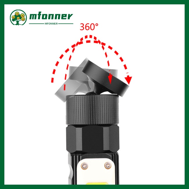 Đèn Pin 10000lm Led Cob Siêu Sáng Chống Thấm Nước 90 Độ