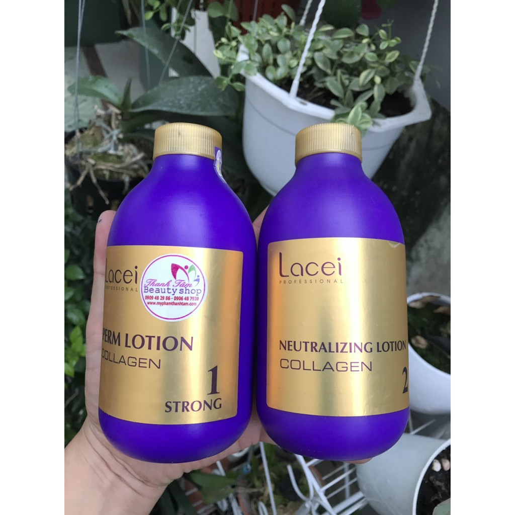 Thuốc uốn tóc Collagen Lotion Lacei cao cấp 500ml