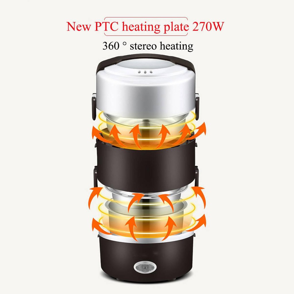 Hộp Cơm Cắm Điện 3 Tầng Ruột Inox 304 Zhengbangle Cao Cấp - Tiện Dụng Cho Dân Văn Phòng