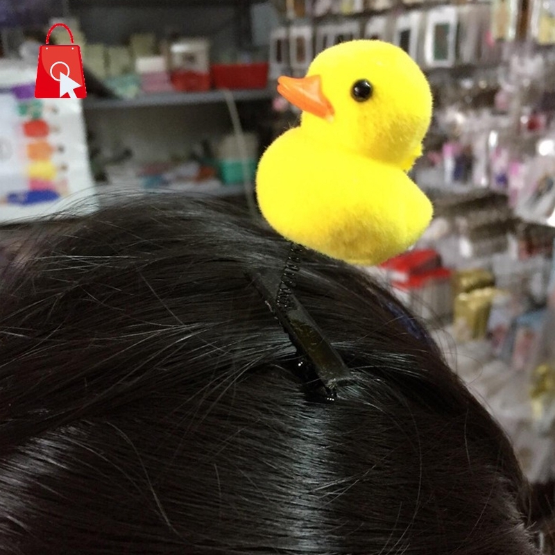 Kẹp tóc phối vịt vàng xinh xắn độc đáo cho nữ