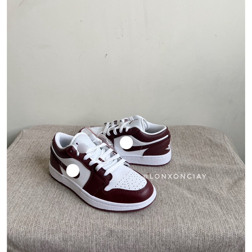 GIÀY THỂ THAO J_D ĐỎ MẬN THẤP CỔ