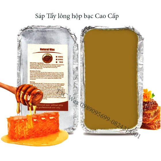 (HOT FILM WAX)SÁP WAX LÔNG NÓNG  CAO CẤP- SÁP CỤC GÓI GIẤY BẠC MÙI MẬT ONG