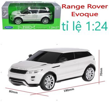 Oto mô hình tĩnh Range Rover Evoque 1:24 White - Ảnh thực tế