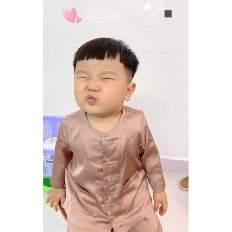 Đồ lam đi chùa cho bé - áo bà ba cho bé trai bé gái ( ĐỦ SIZE) đủ màu - chất lụa siêu mát xinh xắn