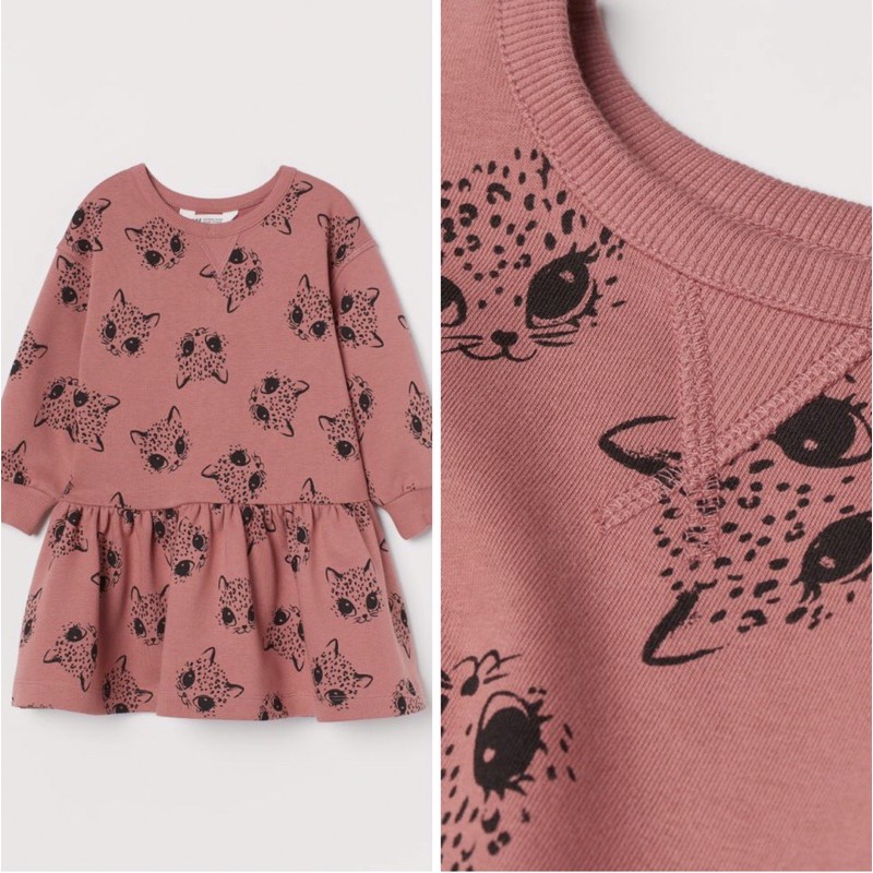 Váy nỉ mèo mẫu mới xinh xắn  săn Uk, China sz 6-8y, 10-12y