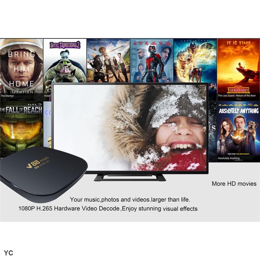 Đầu TV Box V88 mini Thông Minh 2022 32 + 512GB Android 12.0 8K ChấT LượNg Cao KèM Phụ KiệN