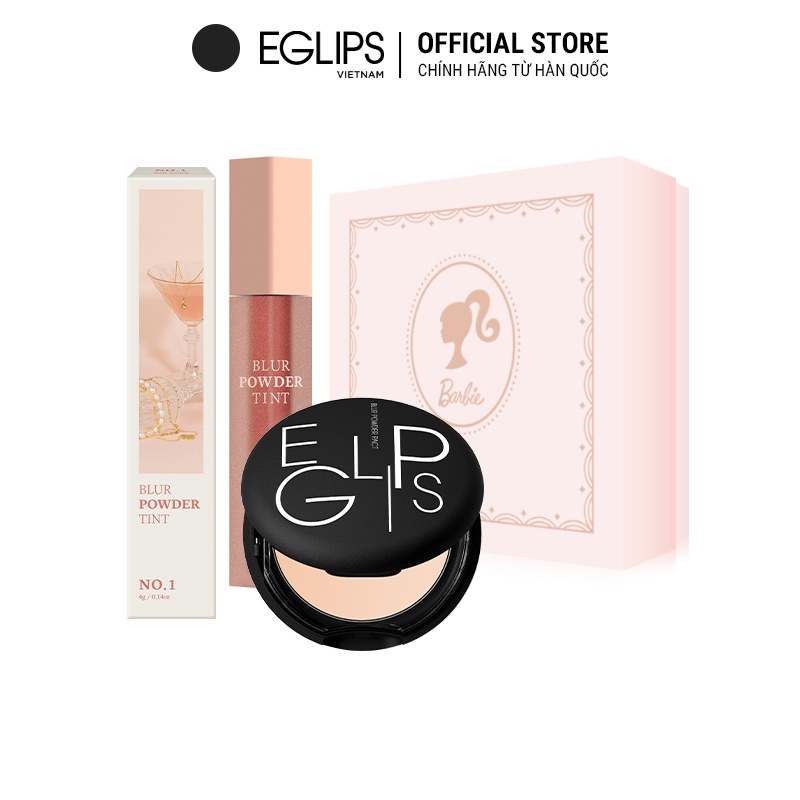 Filter Effect Combo - 1 Phấn phủ Blur Powder Pact 9g + 1 Son Blur Powder Tint  4g + Hộp Eglips 7g