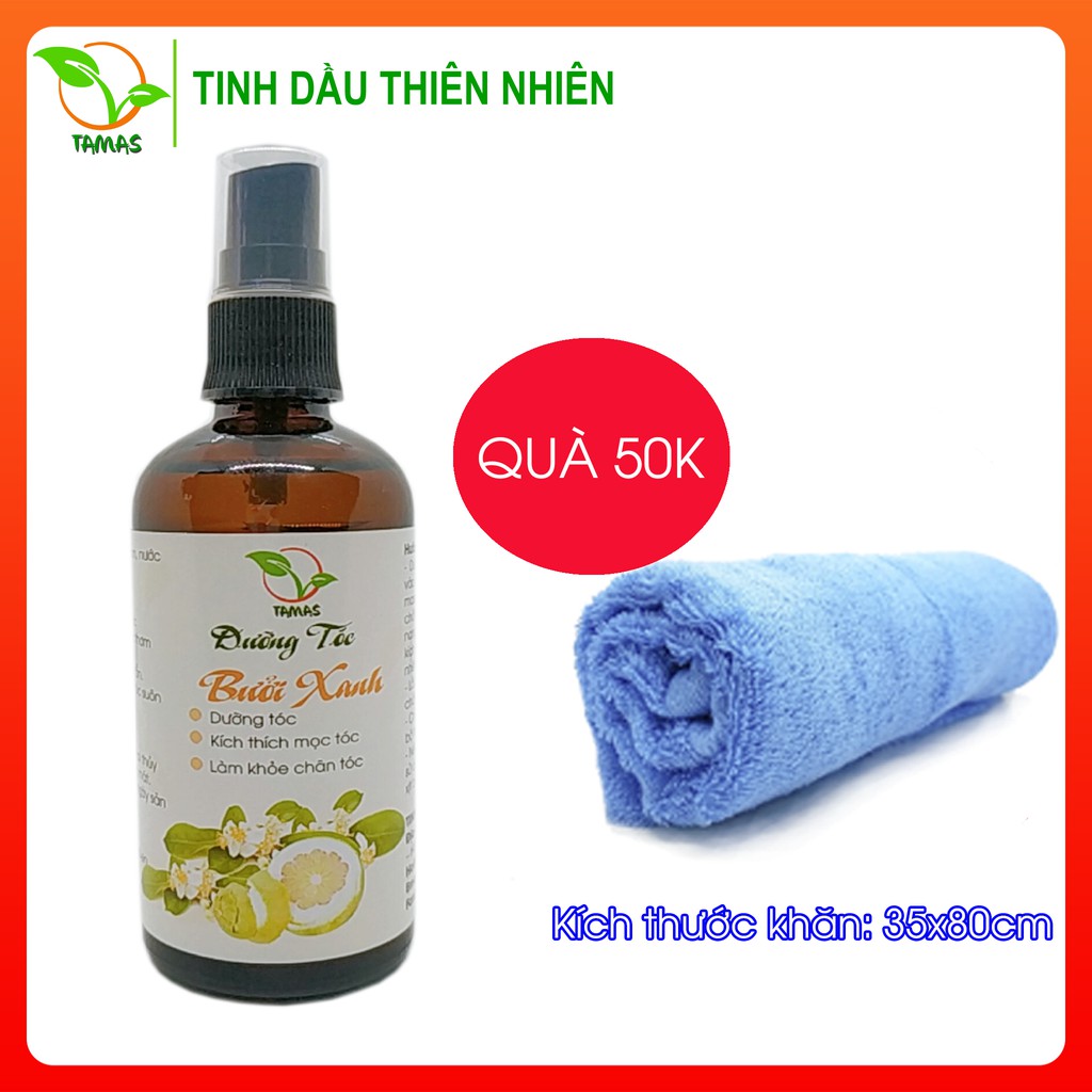 Xịt mọc tóc tinh chất Bưởi xanh TAMAS 100ml , dưỡng tóc mềm mượt, làm dày tóc, giảm gãy rụng, an toàn cho mẹ sau sinh.