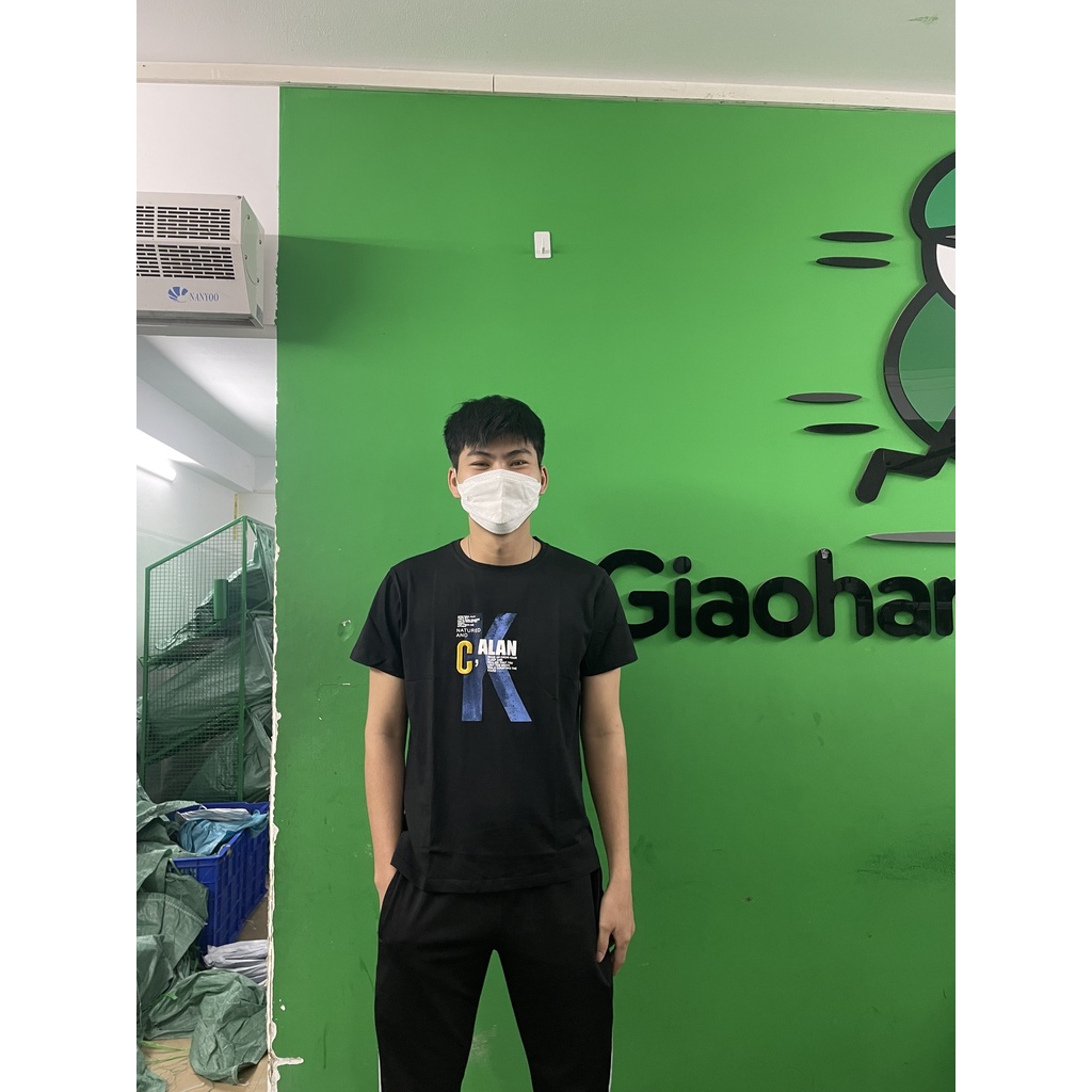 Áo Thun Phông Nam Basic Ngắn Tay Cổ Tròn Thêu Chữ Xuất Dư Cao Cấp Cực Xịn Cotton 100% Form slimfit