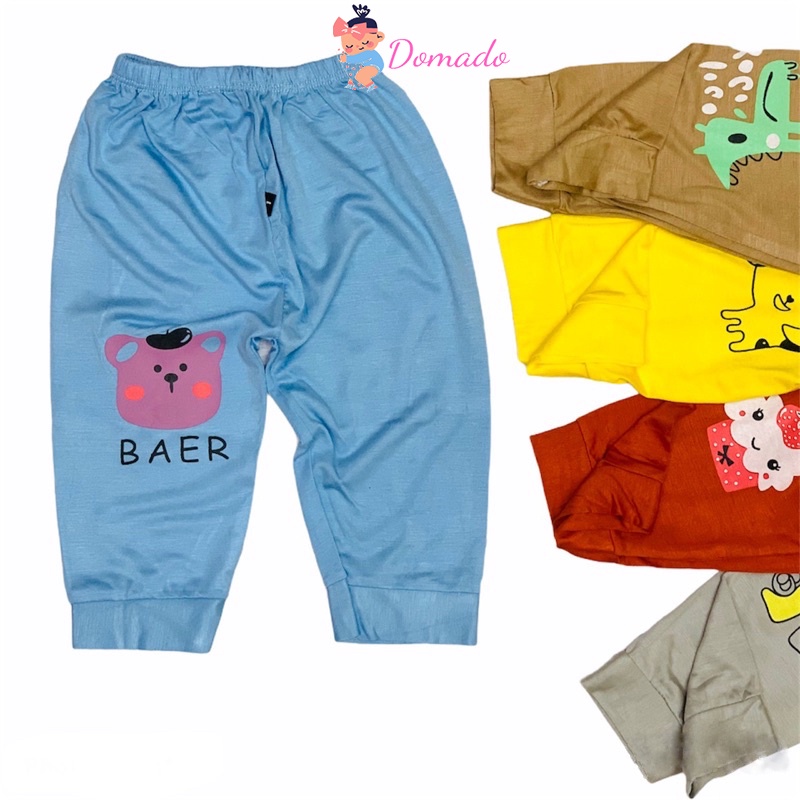 Quần chục dài chất thun lạnh bo gấu cho bé trai bé gái DOMADO QCD02