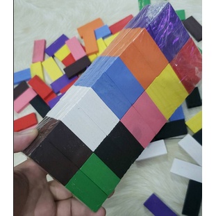 Đồ chơi cho bé - Đồ chơi gỗ Domino 10 màu 100 miếng