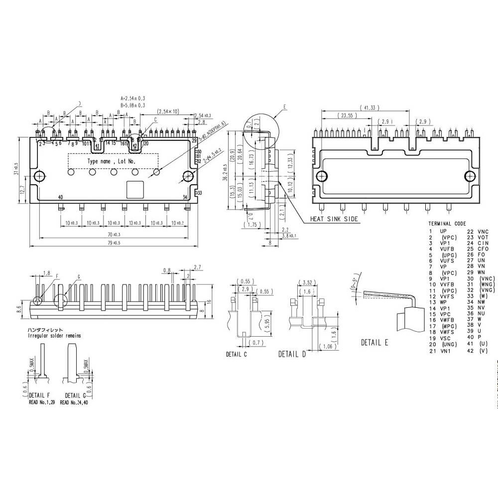 [Mã 33ELSALE hoàn 7% đơn 300K] PS21A79 IGBT Mitsubishi 50A 600V tháo máy