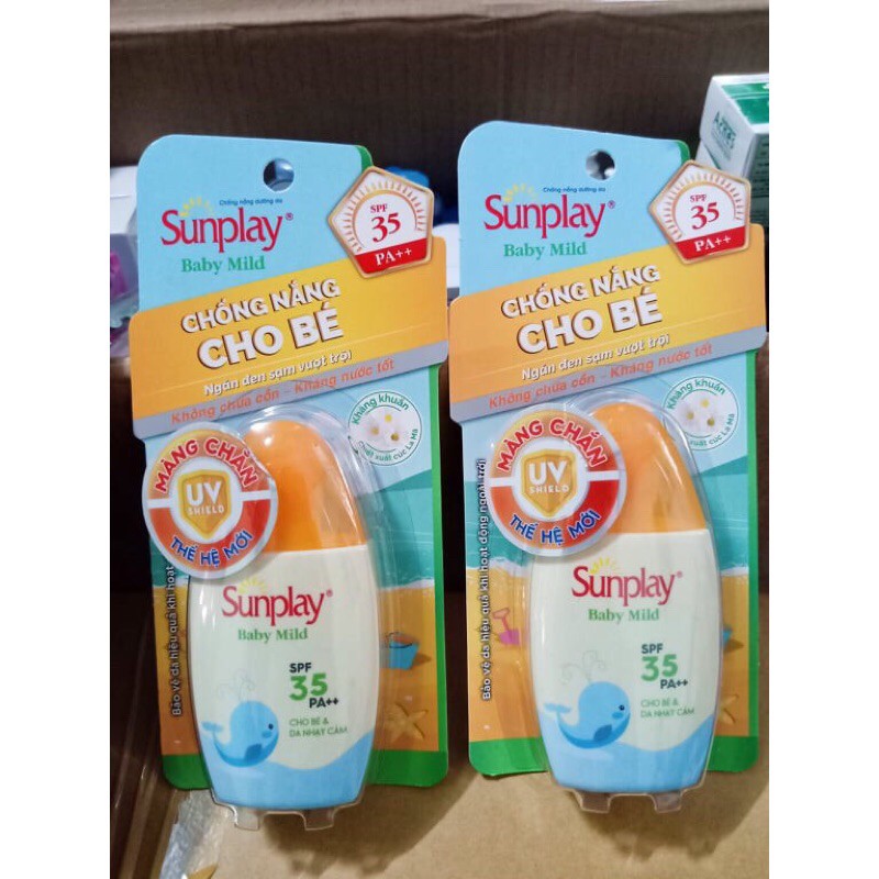 Sữa chống nắng cho bé và da nhạy cảm Sunplay Baby Mild SPF 35, PA++ 30g - Rohto