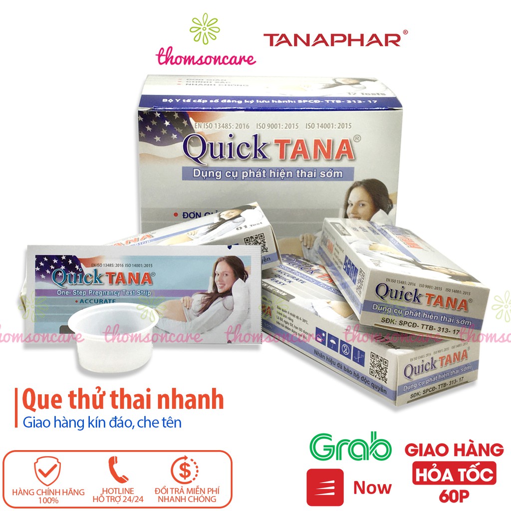 Que Thử Thai Quicktana - Luôn Che Tên Sản Phẩm Khi Giao Hàng - Test Thai Sớm, Nhanh Quick Tana