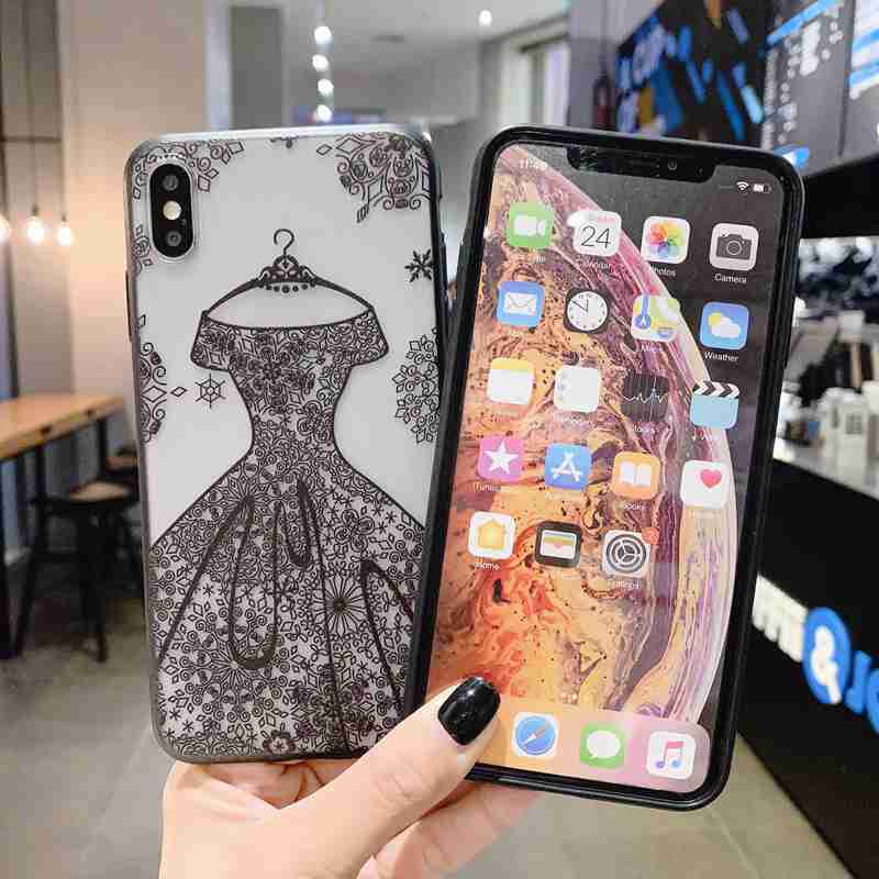 OPPO F11 F9 R17 Pro R15X R11 R11S R9 R9S Plus + Cute Couple TPU Case Lace wedding dress Cover