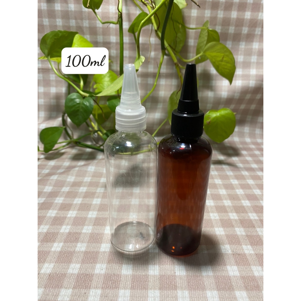 Chai nhựa pet trong/pet nâu nắp nhọn nhỏ giọt 30ml/50ml/100ml/120ML/150ml/250ml - Lọ chiết dung dịch