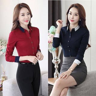 Áo Sơ Mi Nữ Phối màu