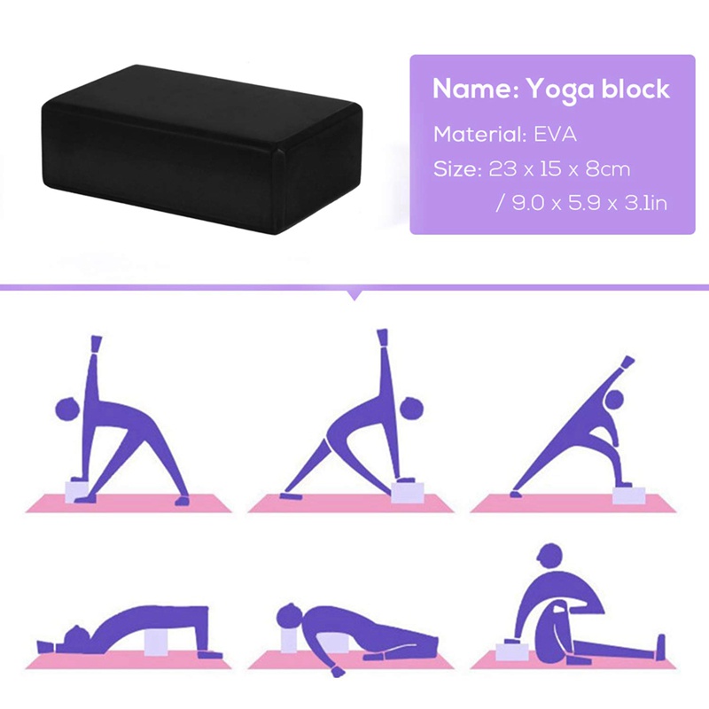 Set 2 Khối Xốp EVA Độ Dày Cao Dùng Để Hỗ Trợ Tập Yoga