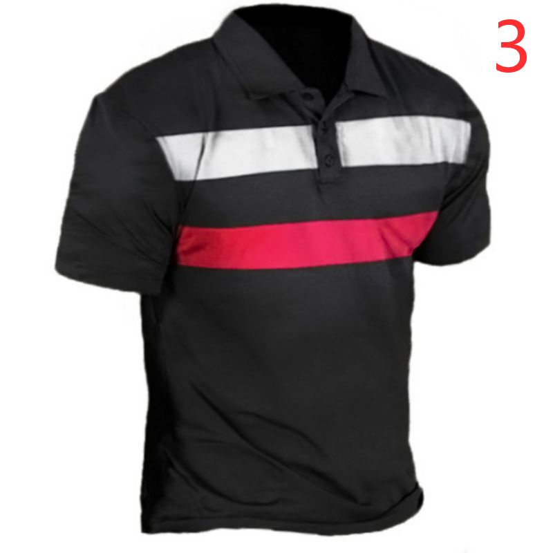 Áo Thun Polo Tay Ngắn Dáng Rộng In Họa Tiết 3D Chất Liệu Polyester Thời Trang Size S-6XL