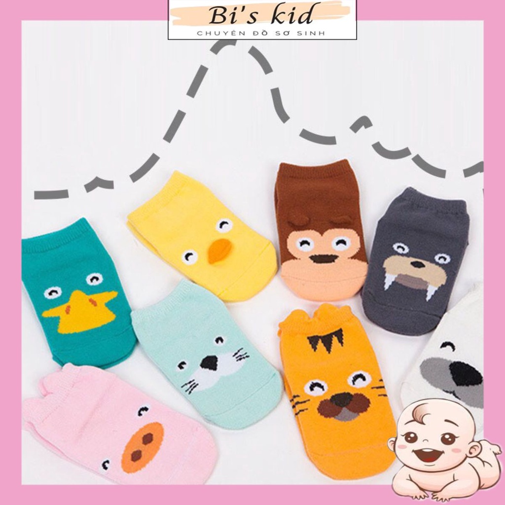 Tất vớ cổ ngắn chống trượt cho bé từ 3m-4y