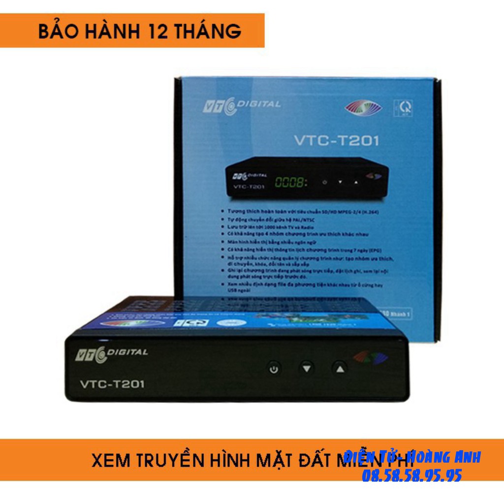 Đầu thu kỹ thuật số DVD -T2. VTC T201- giá tốt