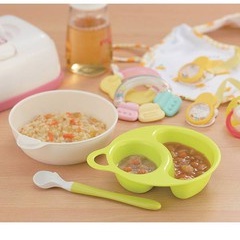 Bát ăn dặm chia ngăn cho bé INOMATA  - Konni39 Hải Châu