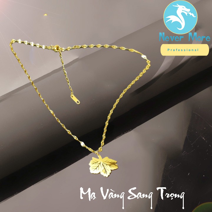 Dây chuyền nữ titan cao cấp lá phong siêu đẹp, bền màu, chuẩn thời trang