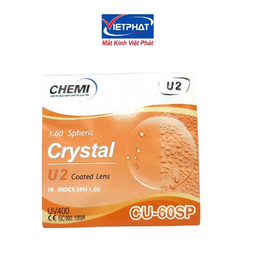 Tròng kính cận siêu mỏng CHEMI U2 1.60, 1.67 và 1.74 UV400 SP chính hãng Hàn Quốc