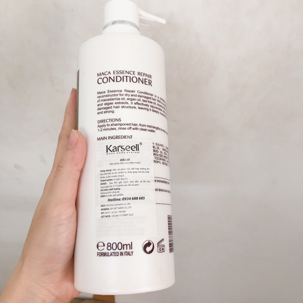 Dầu xả Karseell Maca siêu mềm mượt 800ml