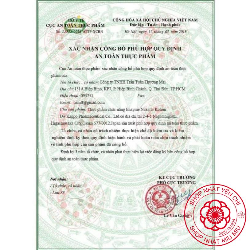 Viên uống Enzyme giảm cân ban ngày đêm R40 vàng Nakatta kotoni- ngày Nhật bản