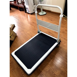 Xe đẩy hàng sàn thép tải trọng 200kg, tay đẩy gấp gọn