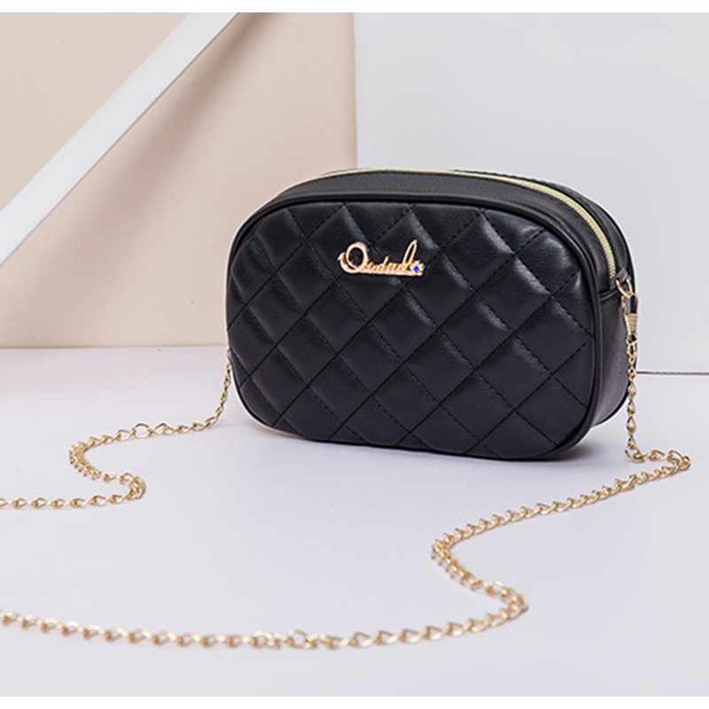 Túi đeo chéo mini IELGY hình vuông/ tròn đính đá thời trang dành cho nữ