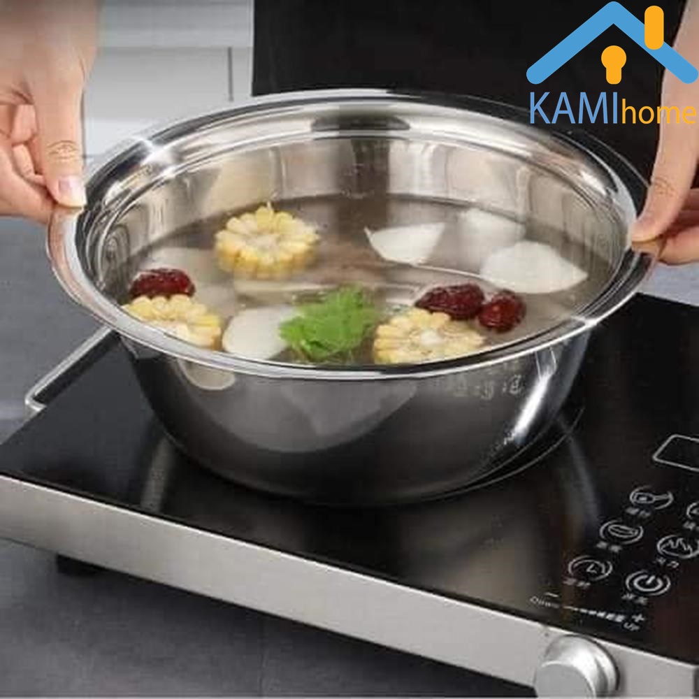 Bộ bát Inox đa năng gồm: Bàn nạo 4 kiểu + Rổ thưa + Thố đựng thực phẩm KM20076