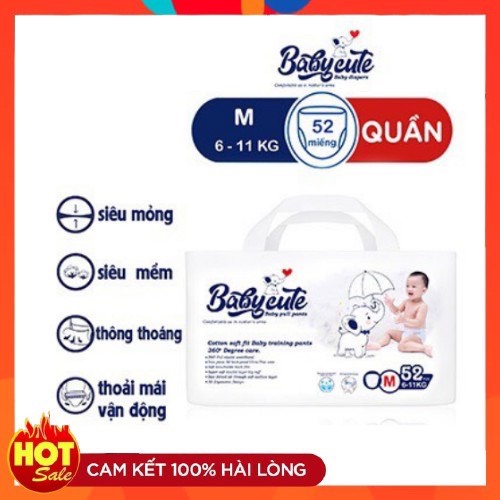 1 bịch BABYCUTE  Mua Nhiều  Tã/Bỉm Quần/Dán Babycute ❤️ Đủ Size Nb82/ S72/ M60/L52 ❤️ Stepbaby ❤️ Sumikko ❤️ Takizumi