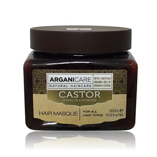Mặt nạ ủ bóng mượt phục hồi ngăn rụng tóc Arganicare Castor hair masque for all hair typed 500ml