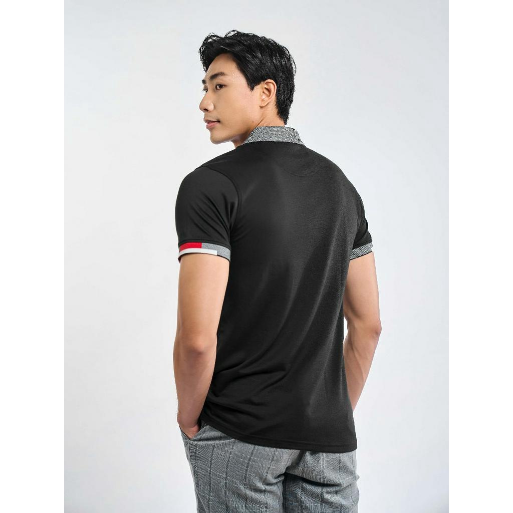 Áo Thun Polo Nam Ngắn Tay Có Cổ Bẻ OWEN APT231407 áo phông màu đen tay viền vải cotton cao cấp mềm mát dáng body fit