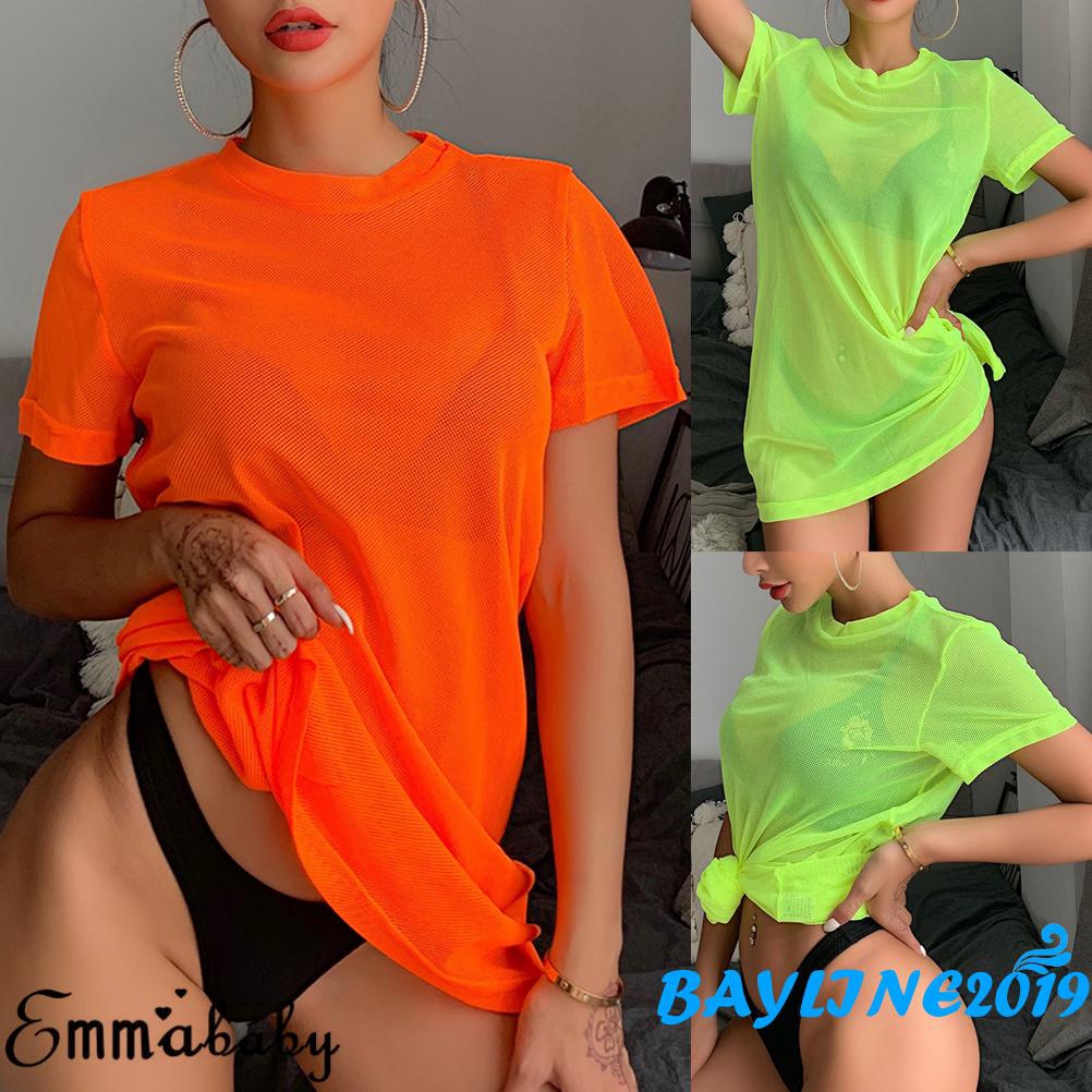 Đầm vải mỏng màu trơn khoác ngoài đồ bơi quyến rũ cho nữ