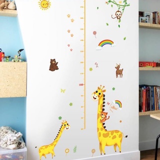 Decal dán tường thước đo chiều cao mẫu hươu cao cổ sk7210 Zooyoo