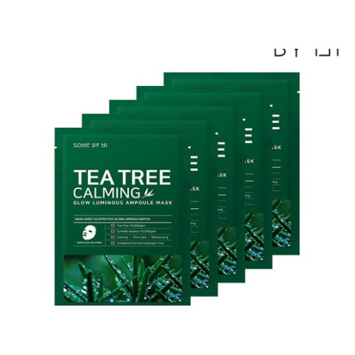 Combo 5 Miếng Mặt Nạ Làm Dịu Da, Giảm Mụn Some By Mi Chiết Xuất Tràm Trà Tea Tree Calming Mask Sheet 25g x 5