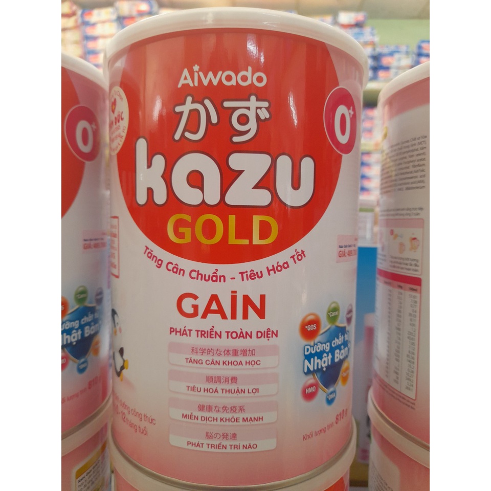 Lon Sữa Bột Dinh Dưỡng 810g Kazu Gold Gian Aiwado Giúp Bé Tăng Cân Nhanh, Tiêu Hóa Tốt