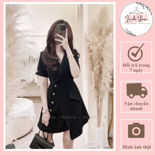 Váy Vest Nữ Sang chảnh, Váy Dự Tiệc Làm Bằng Chất Tuyết Mưa Dày Dặn Có Kèm Video Cận Chất