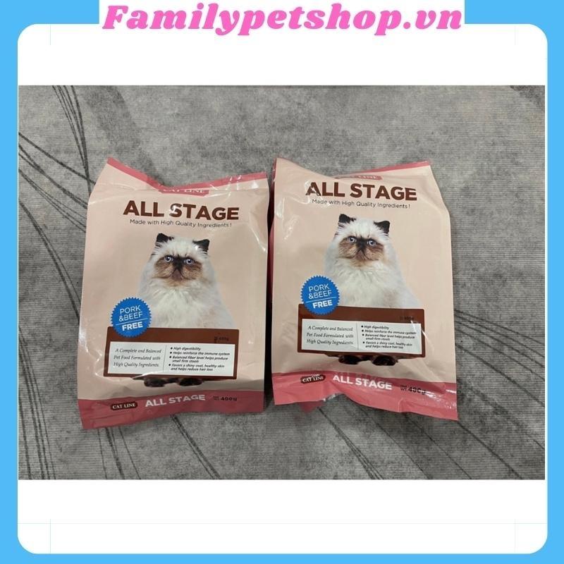Hạt cho mèo Catline-hạt cho mèo mọi lứa tuổi Hàn Quốc-gói 400g-familypetshop.vn