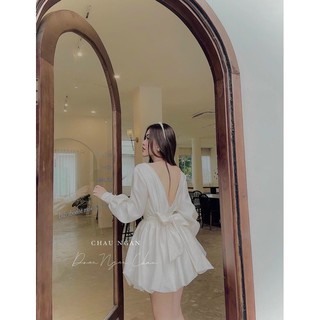 ĐẦM TRẮNG HỞ LƯNG BO EO (KÈM VIDEO HÌNH THẬT)