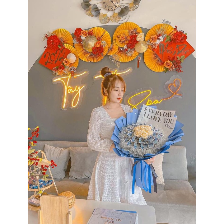 [Bán lỗ xin đánh giá] Đầm dự tiệc đầm trắng cổ vuông tay phồng dáng dài | BigBuy360 - bigbuy360.vn