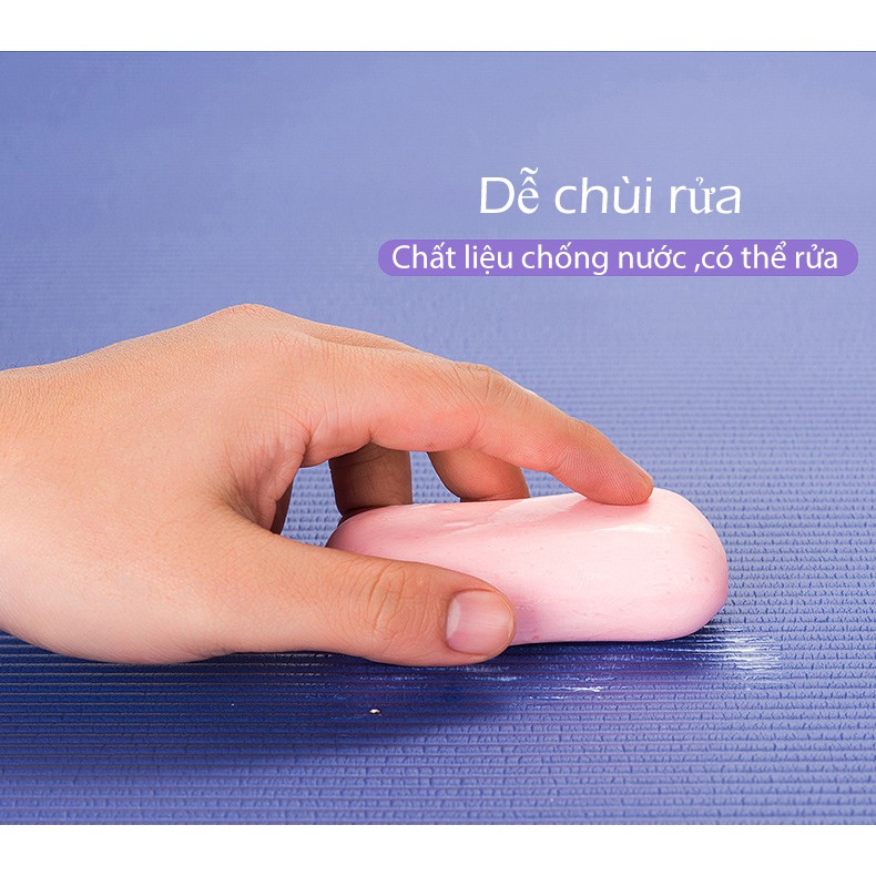 Thảm tập thể dục, Yoga NBR không trơn trược, Thảm Yoga Paledas 10mm kèm dây đeo