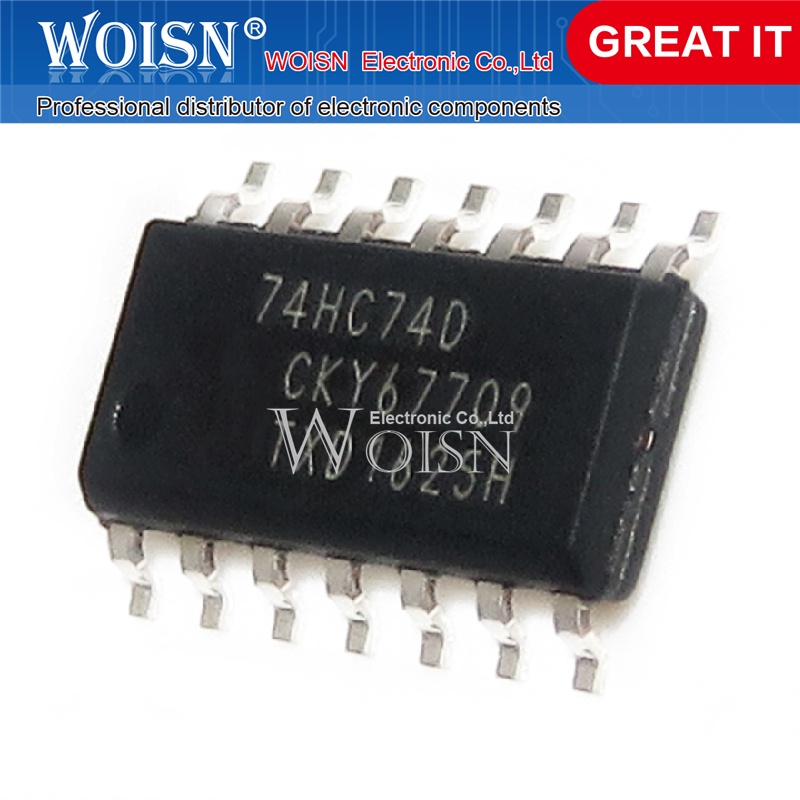 Bộ 10 Linh Kiện Điện Tử 74hc74d sop14 74hc74 sop sn74hc74dr sop-14 sn74hc74 smd Chất Lượng Cao