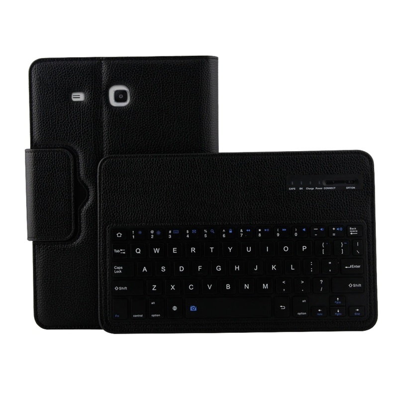 Mới Bao Da Máy Tính Bảng Kết Cấu Da Kèm Bàn Phím Bluetooth Có Thể Tháo Rời 2 Trong 1 Cho Galaxy Tab E 9.6 / T560 Giá Đỡ