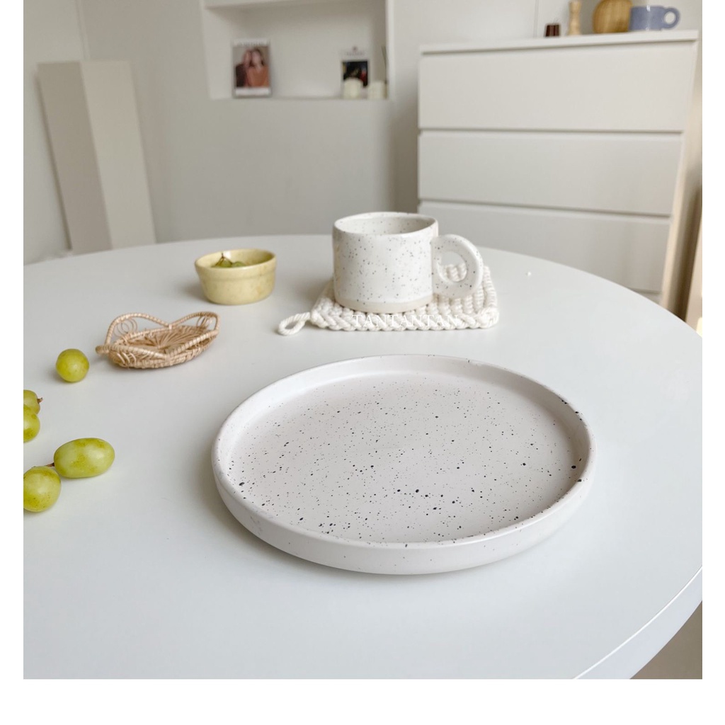 Cốc uống cafe, ly gốm sứ họa tiết đốm phong cách Hàn Quốc - cutam.homedecor