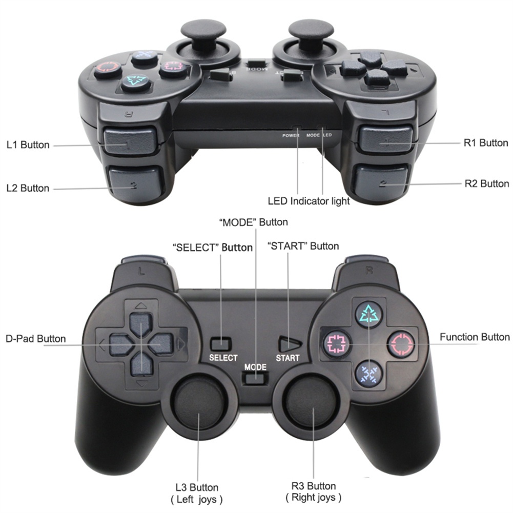 Tay Cầm Chơi Game Không Dây Có Chế Độ Rung Cho Sony Ps2